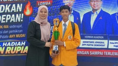 Siswa SMAS Muhammadiyah Pulau Petak Ukir Prestasi, Rezki Maulana Raih Juara III Pidato AHY Muda