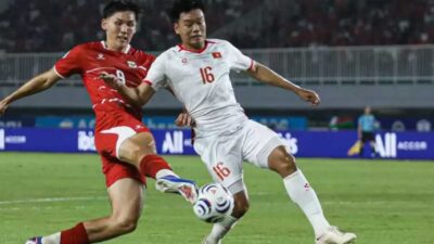 Timnas Indonesia vs Vietnam berakhir 0-3.