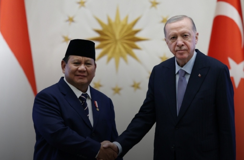 Presiden Prabowo Subianto dan Presiden Turki Recep Tayyip Erdogan.