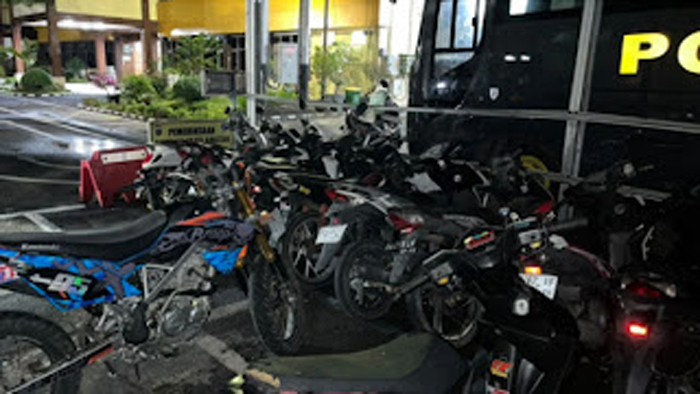 Sejumlah kendaraan yang diamankan Minggu (20/9/2026).