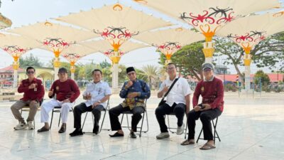 Payung Madinah Masjid Agung Al Mukarram Kapuas Hampir Rampung
