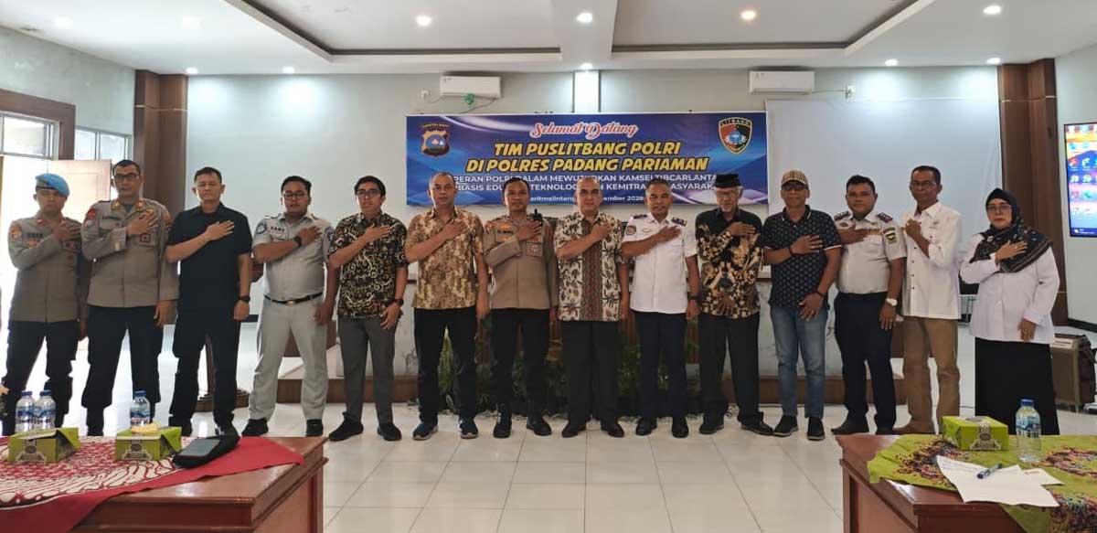 Jasa Raharja Sumbar Dukung Penelitian Puslitbang Polri tentang Kamseltibcar Lantas
