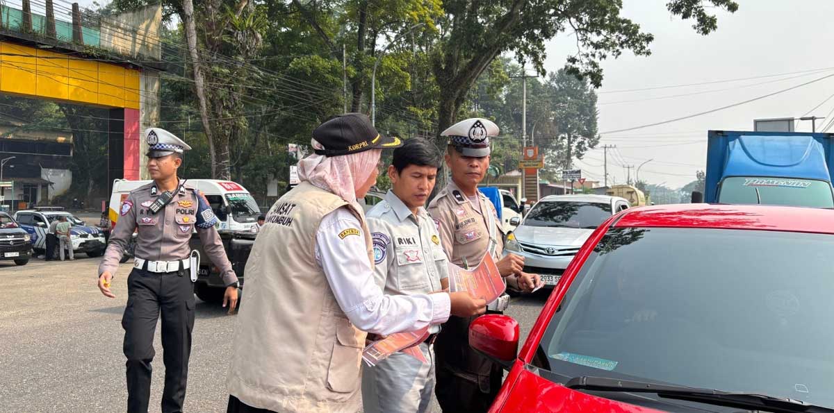 Jasa Raharja Sumbar Bersama Tim Samsat Payakumbuh Gelar Operasi Gabungan Kepatuhan Kendaraan Bermotor