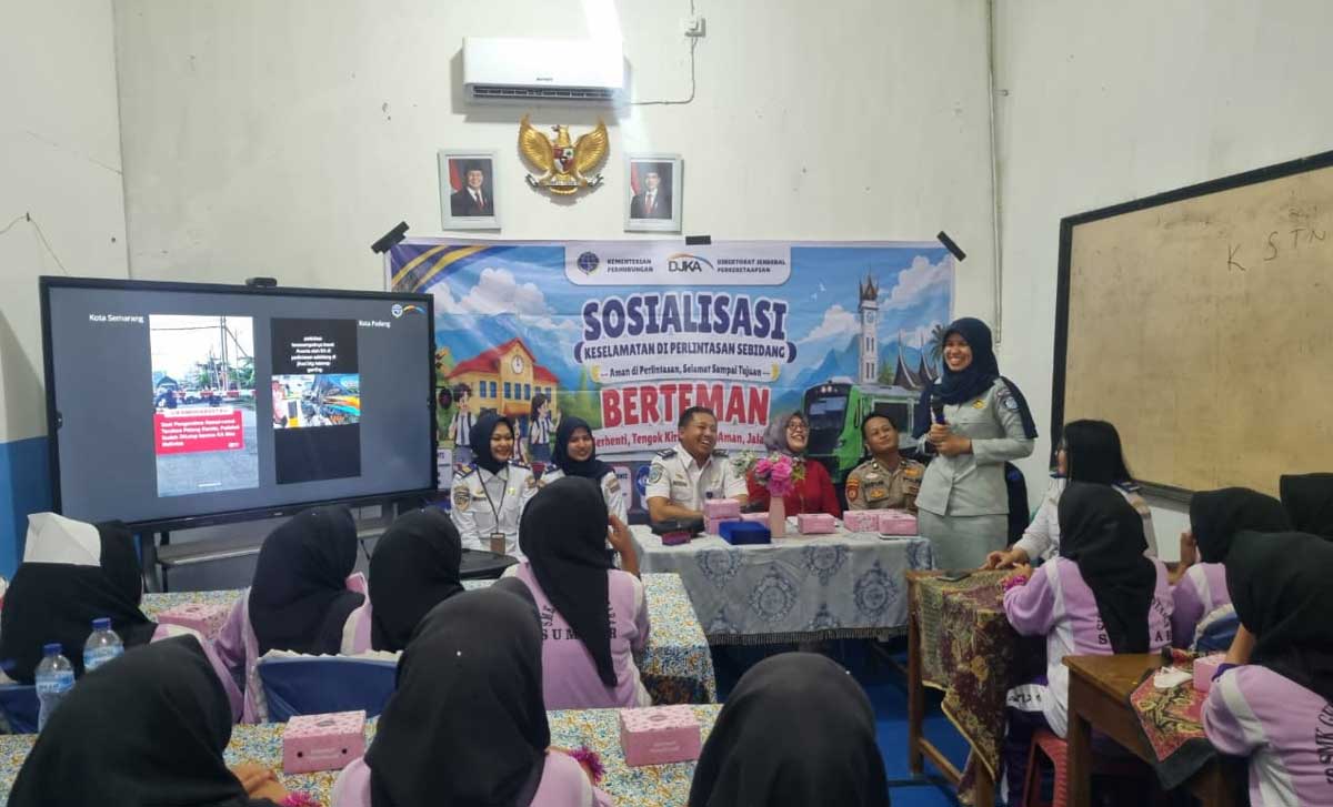 Jasa Raharja Sumbar Bersama Stakeholder Edukasi Keselamatan di Perlintasan Sebidang
