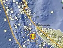 Gempa M5,9 Guncang Calang Pagi Hari