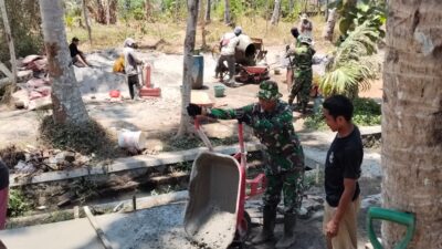 Dukung Produktivitas Petani, Koramil 01/Sidomukti Bangun Jalan dan Talud dalam TMMD Sengkuyung Tahap IV TA 2026