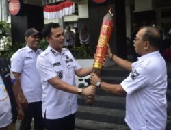 Api Obor PORPROV XVI Sumbar Disambut Wabup Padang Pariaman