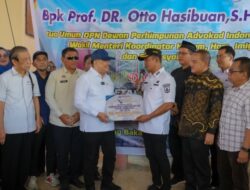 Bupati Solok Dampingi Wamenko Hukum, HAM, Imigrasi Ground Breaking Jembatan Gantung Saniang Baka