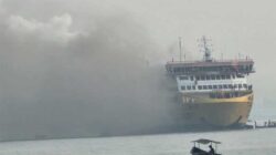 KMP Batumandi yang terbakar.
